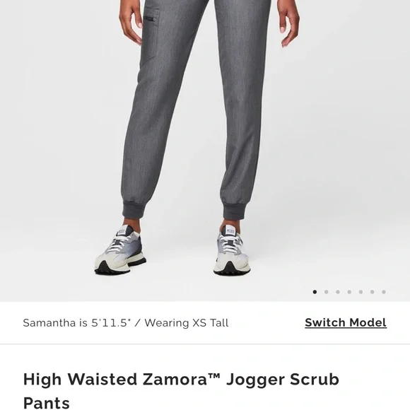XS Gray NWT FIGS Scrubs High Waisted Zamora™ Jogger Scrub - Picture 2 of 2